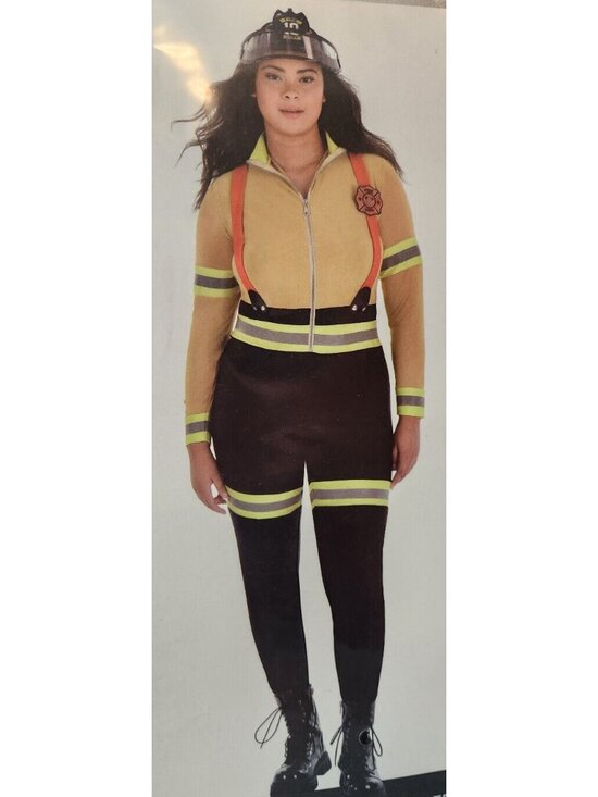 Amscan Other - Sexy Jumpsuit FIrefighter Popiere Bombera 2PC Catsuit XXL XXLARGE 18 - 20 NEW